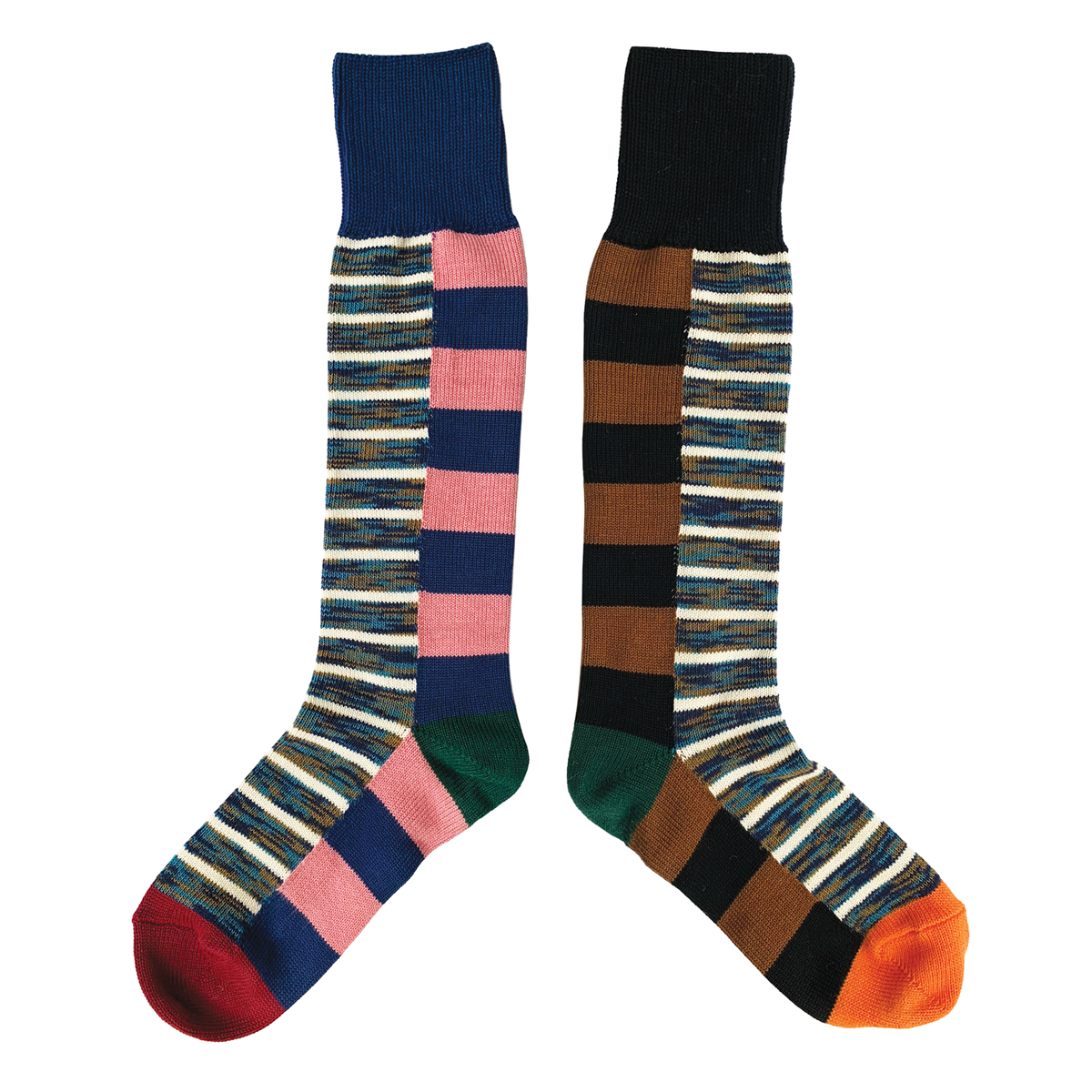 WYP HOiSUM HIGH SOCKS - PINK/BROWN