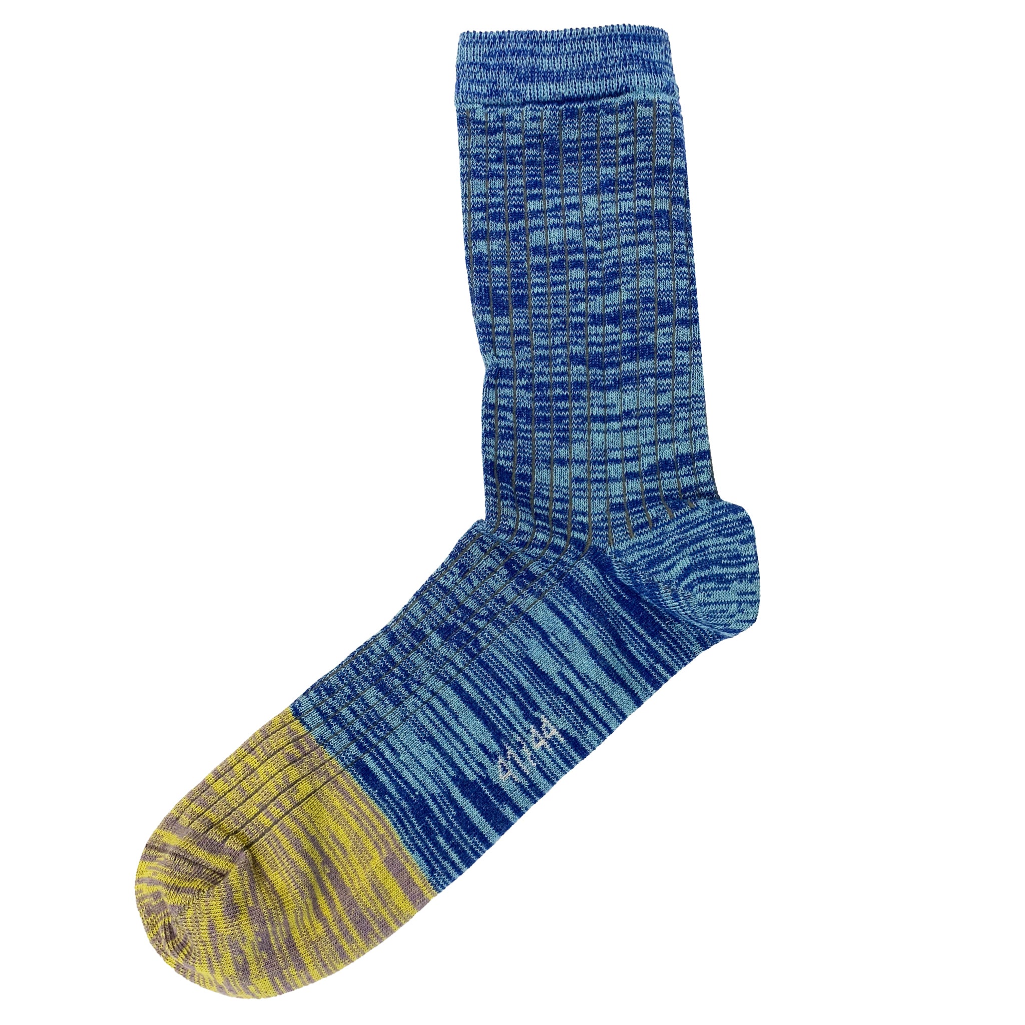 RIB SOCKS - BLUE/YELLOW