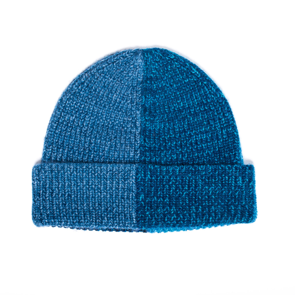Blue cap made by hand