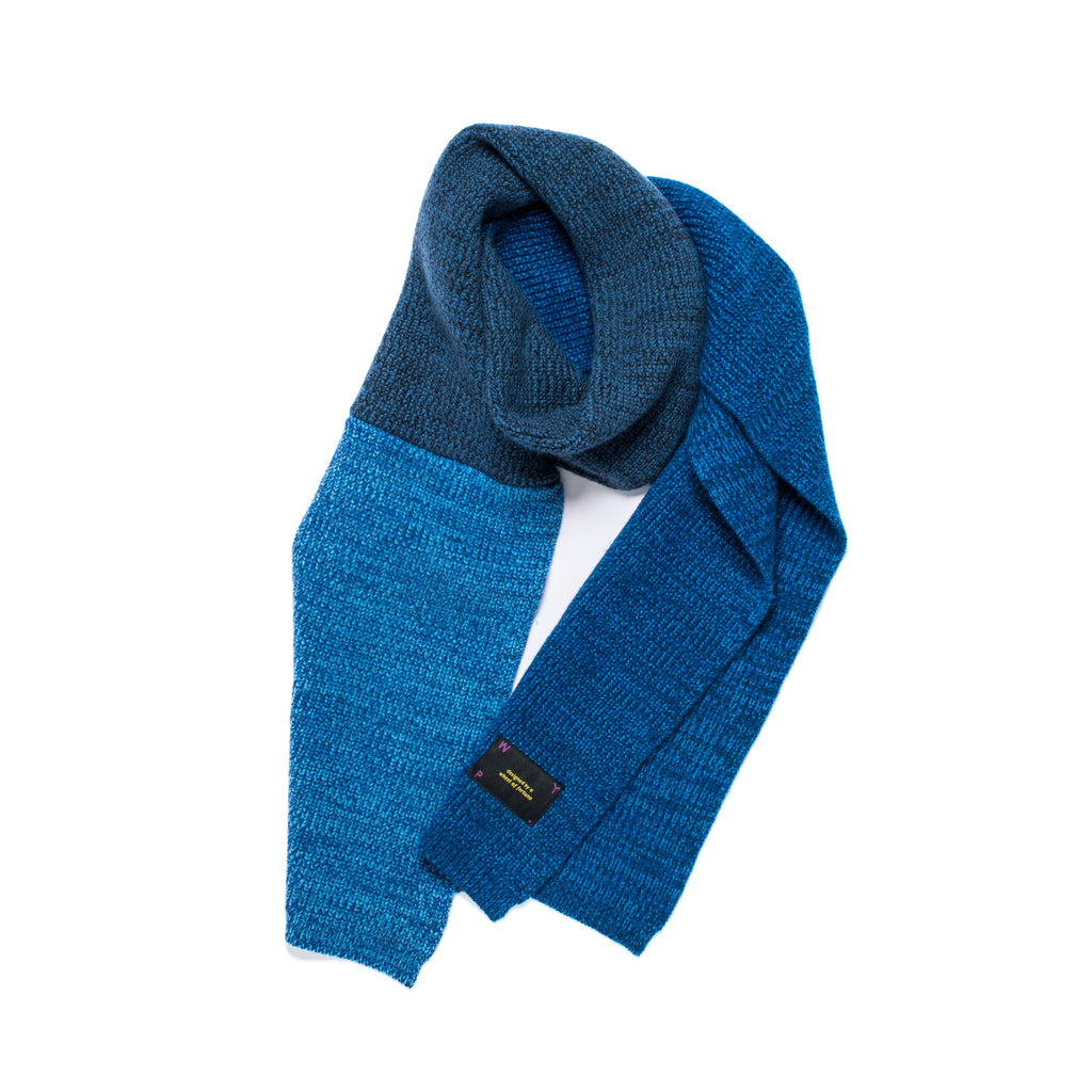 Blue scarf made by hand